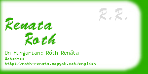 renata roth business card